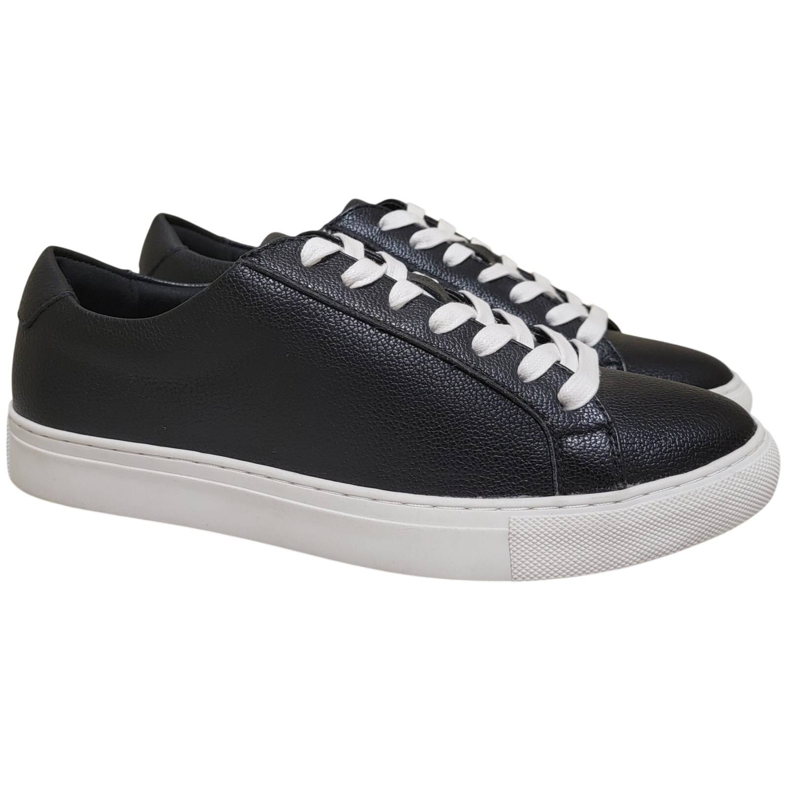 Alfani Men Grayson Low Top Lace Up Sneakers Size Us 7m Black Faux Leather
